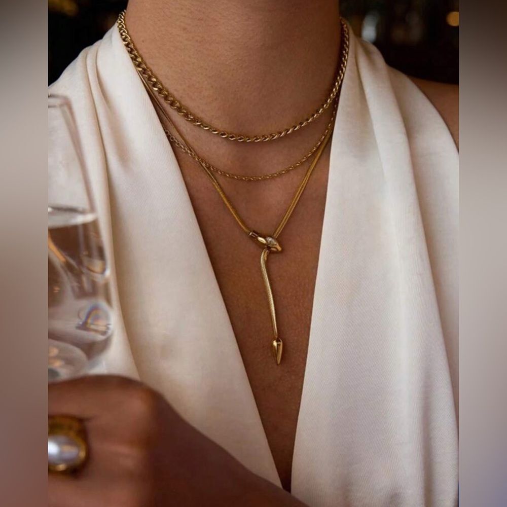 Snake Chain Necklace S950 - Picture 3 of 5